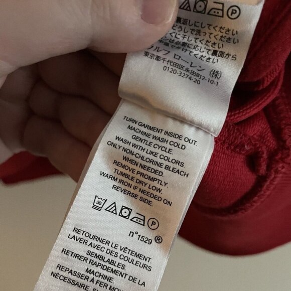 Lauren Ralph Lauren Wmn XXL Red W/Crest Logo Stripe Sleeve Full ZIP Track Jacket - Picture 8 of 9